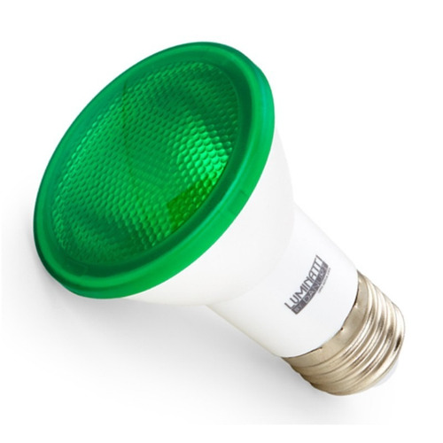 Imagem 2 de 3 de Luminatti - Lâmpada Led Par 20 6w Verde Bivolt Ip65 - Lm161
