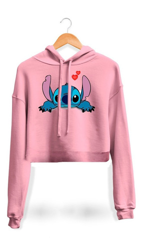 Hoodie Crop Top Stitch Acostado