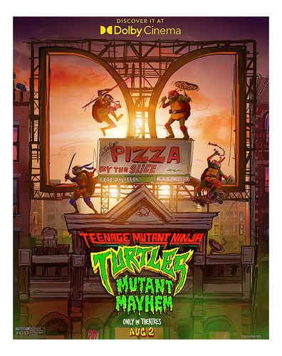 Poster De Las Tortugas Ninja Adolcentes Mutantes Dolby