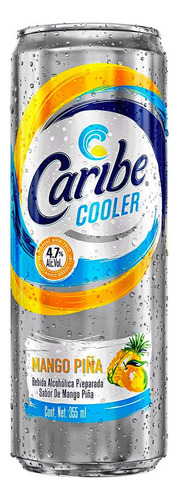 Pack De 12 Licor Caribe Cooler Mango Piña Lata 355 Ml