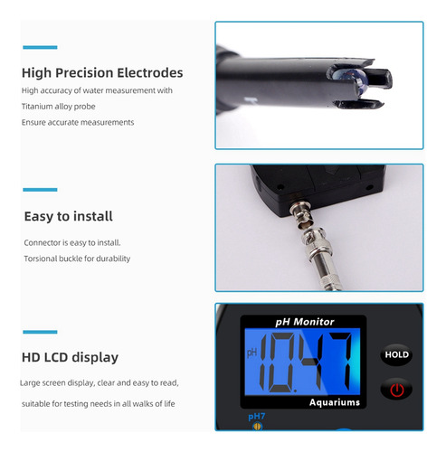 Medidor De Ph Digital Para Água Potável Para Aquário Monitor