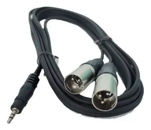 Cable Mini Plug 3.5 A 2 Canon Xlr Macho 2 Mts Profesional