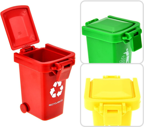 Juego 3 Contenedores Reciclaje Basura Complemeto De Camiones