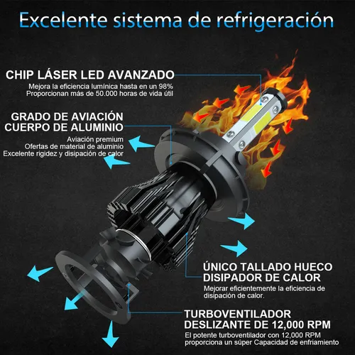 Kit De Faros Delanteros Led Cob Canbus 9008 H13 - 16000lm