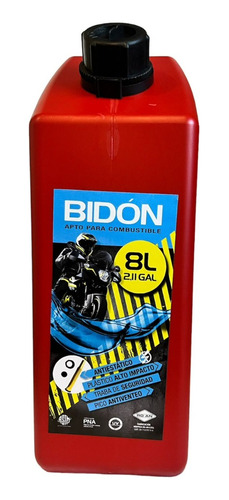 Bidón P/ Combustible 8litros C/pico Vertedor Marca Roan