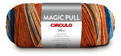 Pelota de lana Magic Pull, circular, 200 g, color 9452, palmier