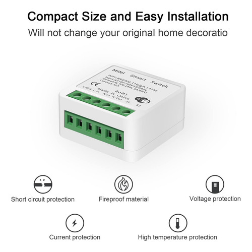 Interruptor Inteligente Wifi De 4 Piezas, Interruptor De Luz