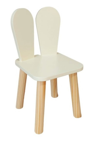 Cadeira Infantil Orelha Coelho Cor Amarelo