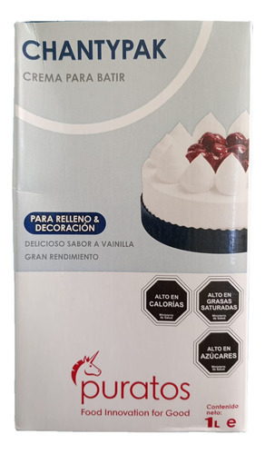 Crema Chantypak Mix Vegetal Puratos 1 Litro, Chantilly