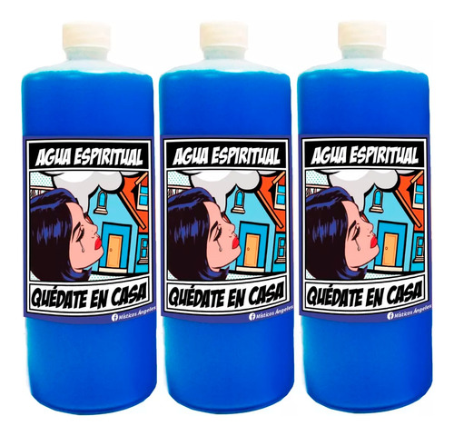 3 Piezas Agua Espiritual Quédate En Casa