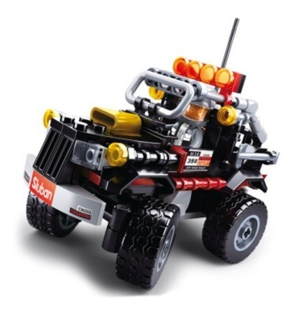 Imagen 2 de 6 de Bloques 4x4 Camioneta Y Figura Sluban Car Club Calidad