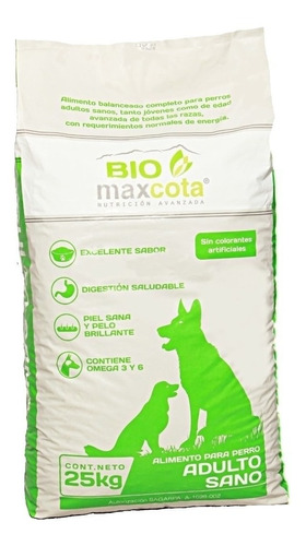Imagen 1 de 1 de Alimento Biomaxcota para perro adulto todos los tamaños sabor mix en bolsa de 25kg