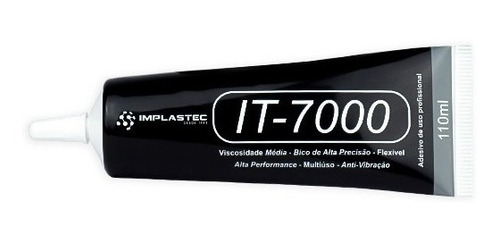 Cola Adesiva Multiuso Preto Implastec It-7000 110ml