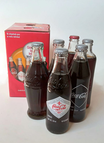 Lote Colección Coca Cola 80 Años, Coca Cola Mini Y Botón. (Usado)