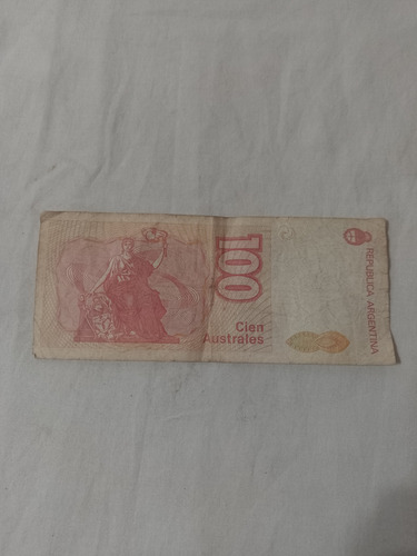 3 Billetes Antiguos Argentinos 100 Australes ( Usado )