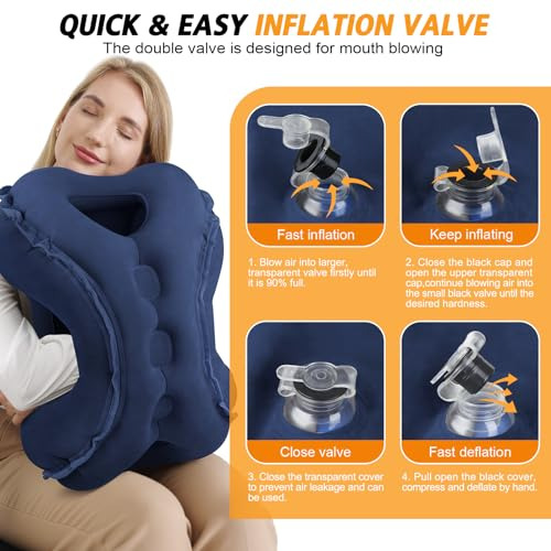 Almohada Inflable De Viaje Multifuncional Para Cuello