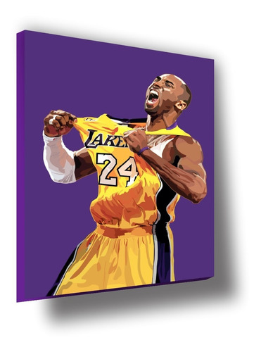 Cuadro Bastidor Poster Basketball Kobe Bryant Black Mamba