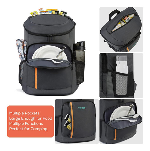 Mochila Tourit Cooler Para 30 Latas, Ligera Y Aislante, P...