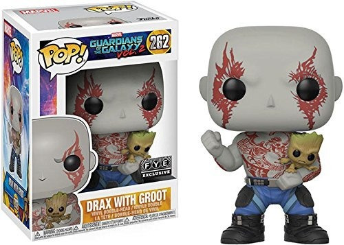 Funko Pop Guardianes De La Galaxia Vol 2 Drax Con Baby Groo