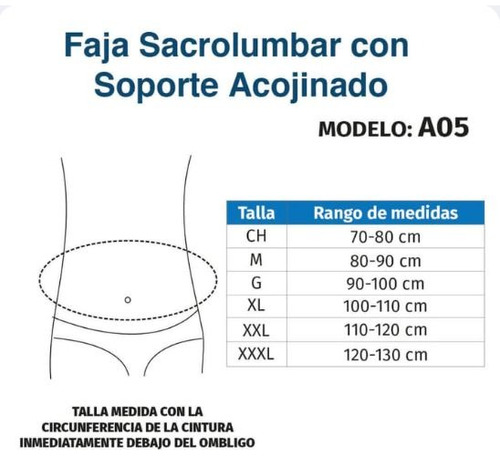 Faja Sacrolumbar Tynor Soporte Acojinado Comodo Tallas Xl