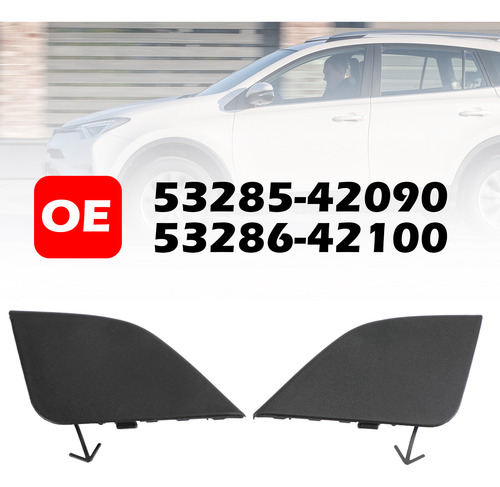 2 Tapa Remolque Parachoques Delantero Para Toyota Rav4 16-18