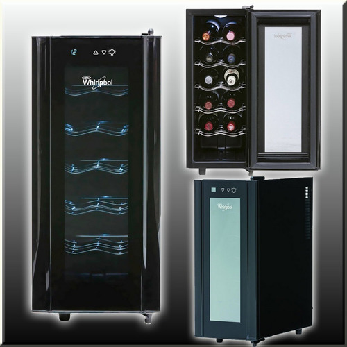 Imagen 4 de 5 de Cava De Vino Whirlpool Wze12a 12 Botellas Negra Eps