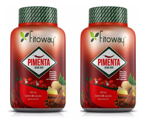 Pimenta Fitoway Gengibre+canela+guaraná 120 Cápsulas