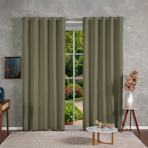 Cortina Blackout 100% Em Tecido + Pvc 4,00m X 2,70m Bege