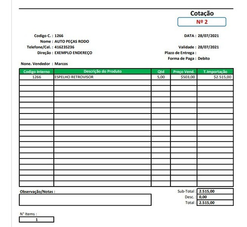 Planilha De Orçamento Automática Atualizada ( Excel )