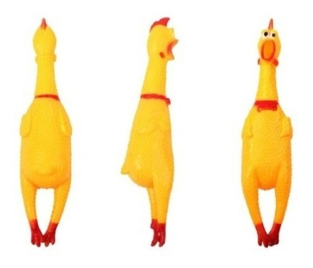 Imagem 3 de 3 de Frango Galinha Mordedor De Borracha Para Cães Frango Pet