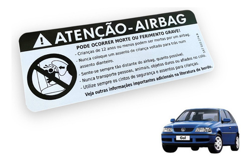 Emblema Adesivo Air Bag Gol Parati Saveiro G3 G4
