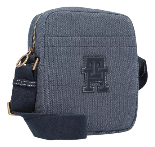 Bandolera De Hombre Tommy Hilfiger Sky Blue - Original