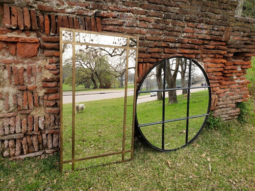 Imagen 6 de 10 de Espejo Hierro Dorado Fabricamos A Medida. Envió Gratis !!
