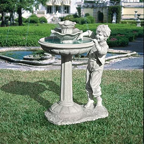 Fuente de agua - Fuente de decoración de jardín L'Acqua di Vita de 4 pies  de alto - Característica de agua al aire libre