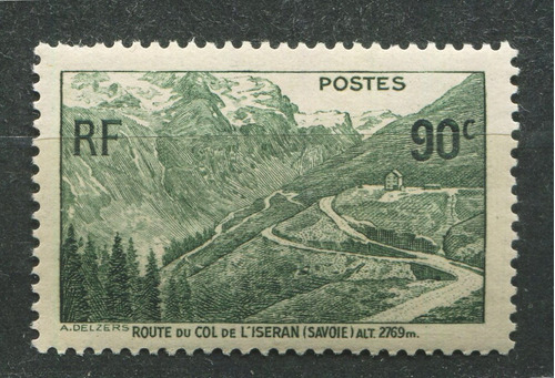 Francia Sello Yvert 358 Mh Route Du Col De L'iseran 1937