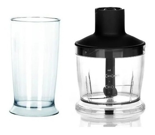 Imagen 3 de 7 de Minipimer 3 En 1 Batidora Mixer Jarra Procesadora Vaso Acero