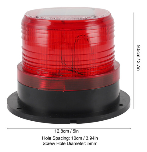 De Baliza Solar Roja Y Roja Con Sensor De 8 Led Desde El