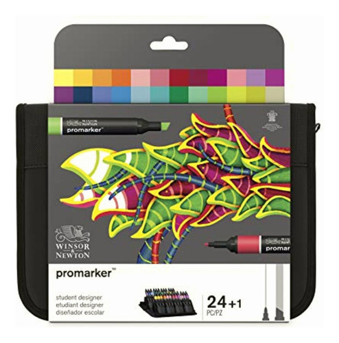 Winsor & Newton Promarker Marcador, 24 Piezas De Diseño Color Diseñador De Estudiantes