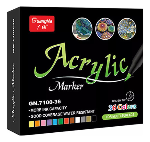 Kit De Acuarela, Pinturas Acrílicas, Marcadores Ponta De 36