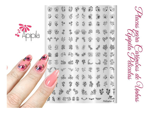 Placae Para Carimbo De Decoração De Unhas Peliculas X