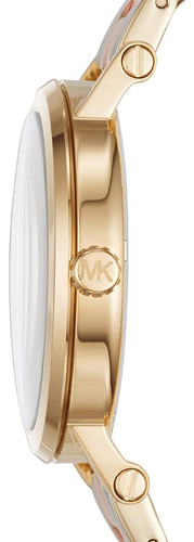 Reloj Pulsera Michael Kors Mk3586 Norie Para Mujer Color de la correa Dorado Color del bisel Dorado