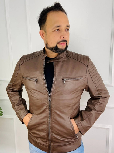Imagem 6 de 7 de Jaqueta Couro Plus Size Masculina - Excelente Qualidade