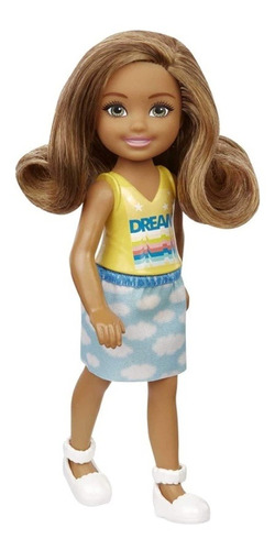 Mini Boneca Barbie Chelsea Saia Nuvens - Mattel Ms