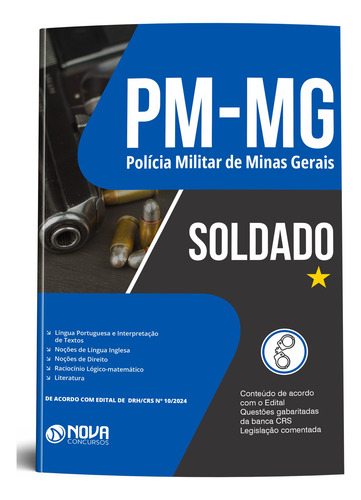 Apostila Completa Soldado Polícia Militar De Minas Gerais - Pm Mg 2024 - Editora Nova