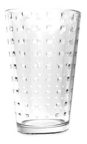 Imagen 1 de 1 de Vaso Rigolleau Noa Cuadros Trago Largo Color Transparente
