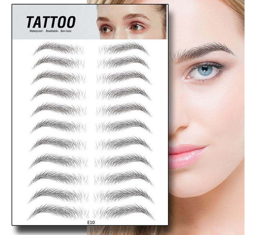 Waterproof Natural False Eyebrows Makeup Sticker