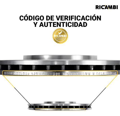 Par Discos Freno Delantero Para Cordoba 2003 2004 2005 2006