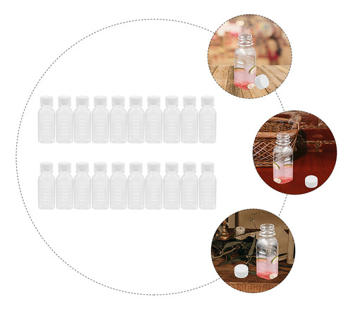 Botella De Jugo Transparente Desechable, 20 Unidades