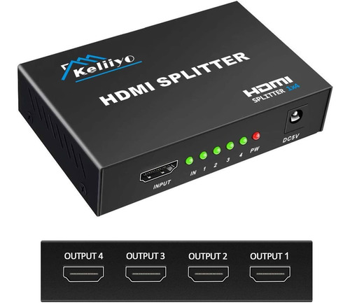 Divisor Hdmi Divisor De Video Hdmi Alimentado V.b De  E...