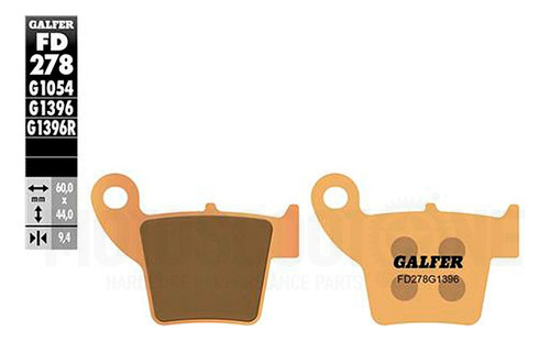 Pastilla De Freno Trasero Galfer Parahonda Cr 125/250 02-07